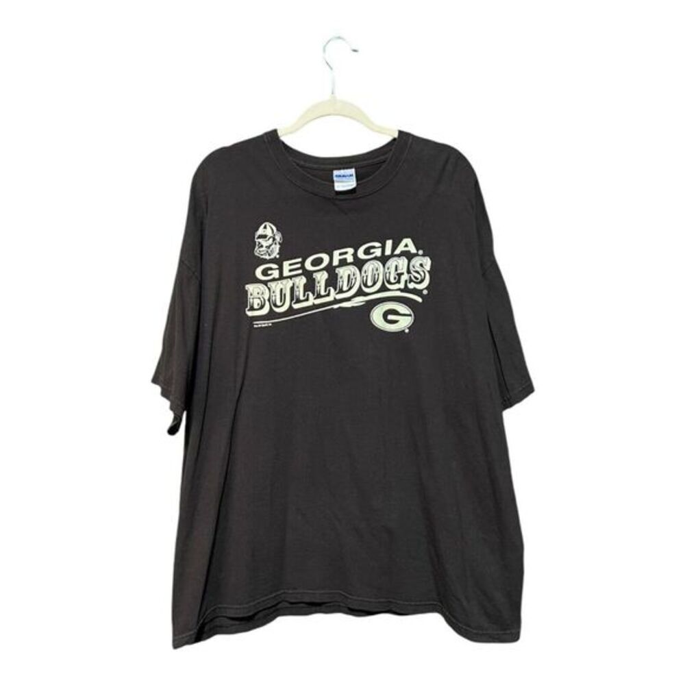 Georgia Bulldogs Mens Gildan T-Shirt Heavy Cotton Brown‎ 2XL READ DESCRIPTION